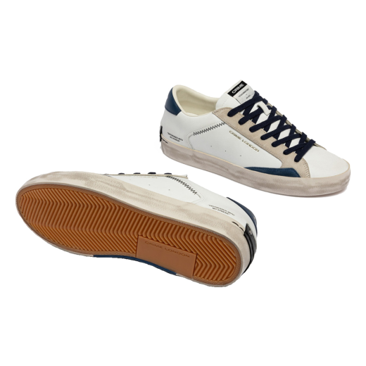 SCARPE CRIME LONDON UOMO SNEAKER DISTRESSED NAVY BLUE 19003PP810