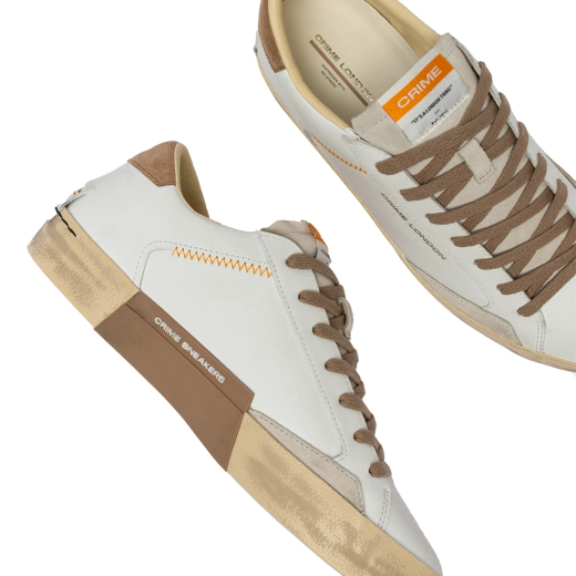 SCARPE CRIME LONDON UOMO SNEAKER DISTRESSED SCARPE CRIME LONDON UOMO SNEAKER DISTRESSED SADDLE BROWN 19002PP810