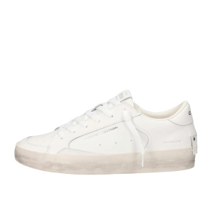 SCARPE CRIME LONDON UOMO SNEAKER SK8 DELUXE ALL WHITE IN PELLE 16103PP510