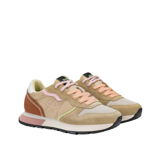 SCARPE SUN68 DONNA SNEAKER ALLY SOLID COLOR EXPLOSION SUEDE E NYLON BEIGE Z36204