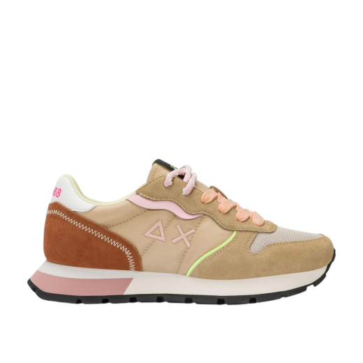 SCARPE SUN68 DONNA SNEAKER ALLY SOLID COLOR EXPLOSION SUEDE E NYLON BEIGE Z36204