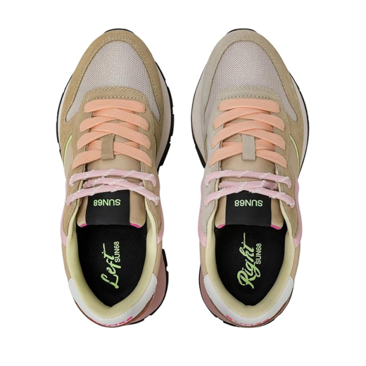 SCARPE SUN68 DONNA SNEAKER ALLY SOLID COLOR EXPLOSION SUEDE E NYLON BEIGE Z36204