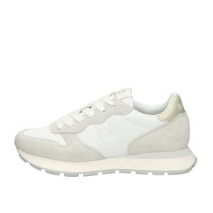 SCARPE SUN68 DONNA SNEAKER ALLY GOLD SILVER SUEDE E NYLON BIANCO Z36202
