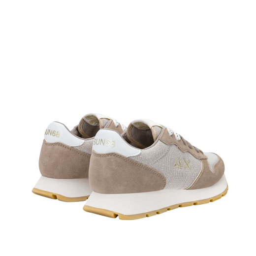 SCARPE SUN68 DONNA SNEAKER ALLY GLITTER SUEDE E NYLON STONE Z36203